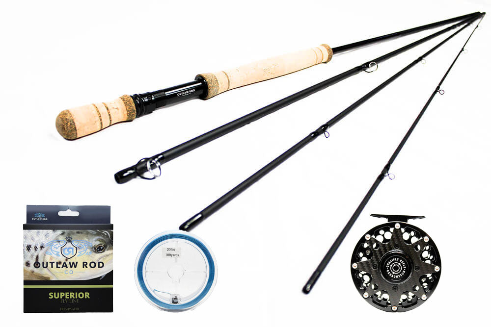 7wt 11ft Wanted Edition (switch rod) and Oversized 9-10wt Qualifly  Carbontech Reel Package Deal