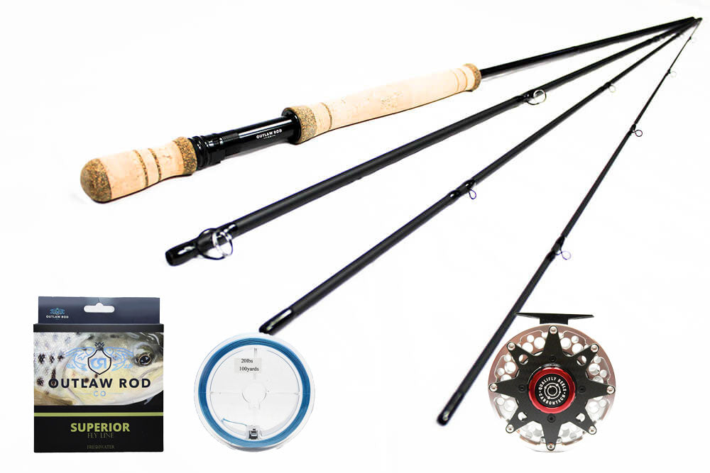 7wt 11ft Wanted Edition (switch rod) and Oversized 9-10wt Qualifly  Carbontech Reel Package Deal