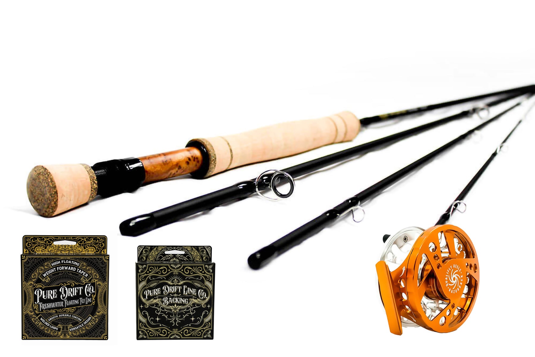 7wt 9ft Wanted Edition and Qualifly Razorback Reel Package Deal