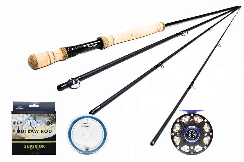 8wt 12ft Wanted Edition (switch rod) and oversized 9-10wt Qualifly  Carbontech Reel Package Deal