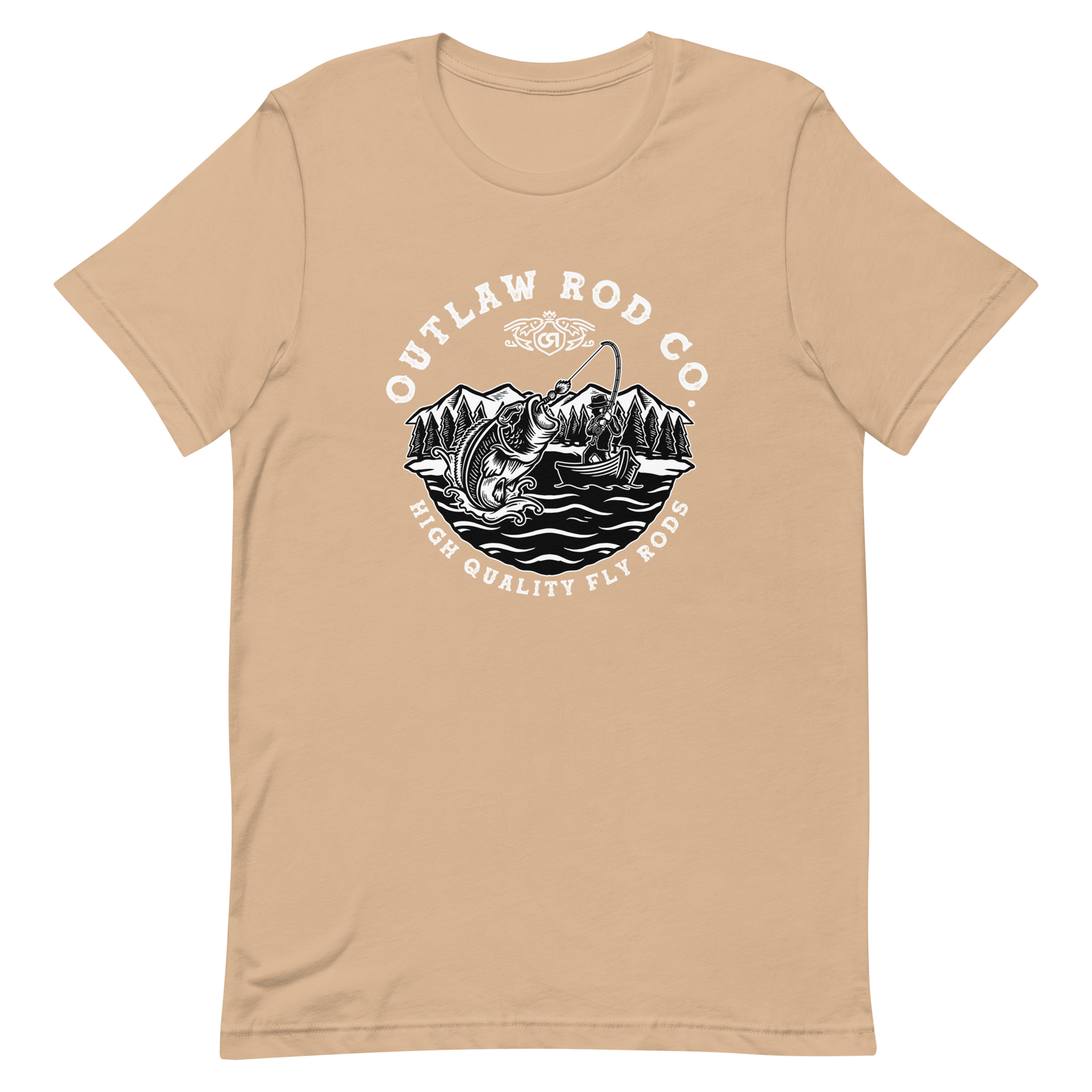 The Mountain Fishing T-Shirt Brown Short Sleeve Cotton Fly Fishing